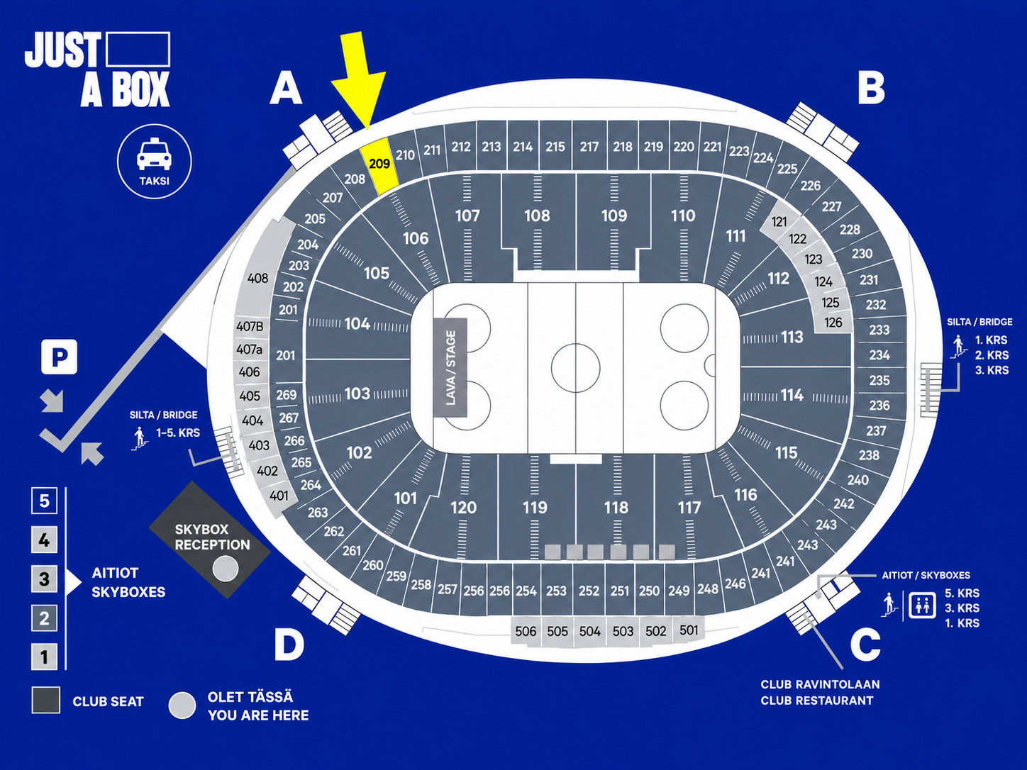 Veikkaus Arena — Aitio 209